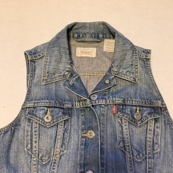 Levi’s Red Tab Blue Denim Vest - Women’s Size Small - Picture 4 of 9